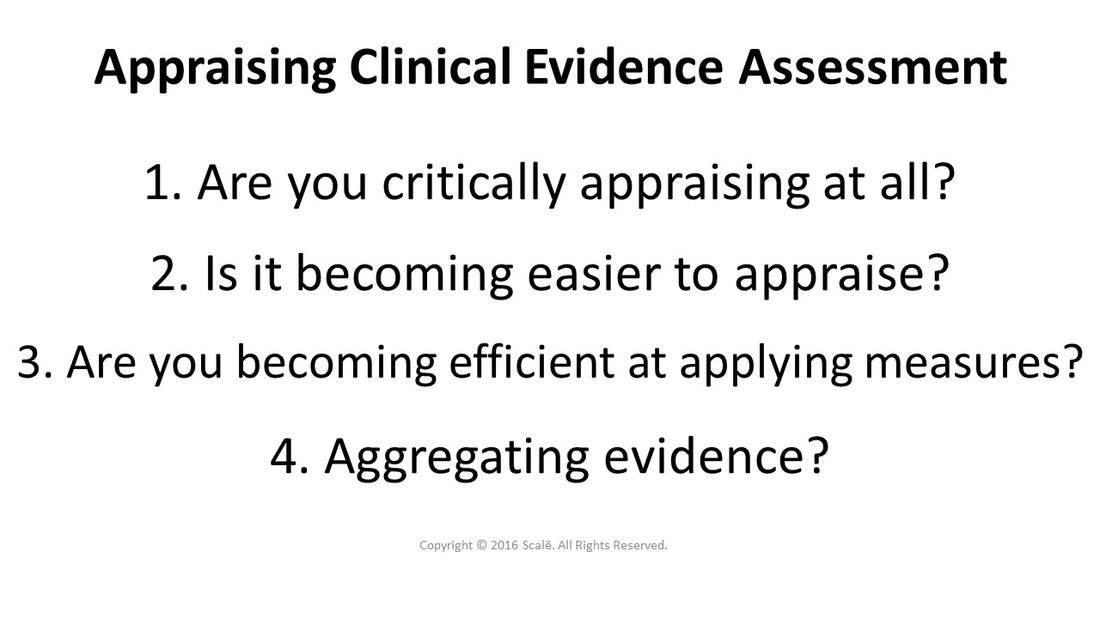 There are four considerations taken when assessing the appraisal of clinical evidence.