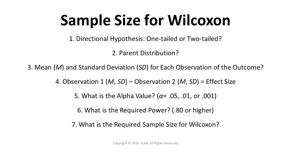 Sample Size for Wilcoxon