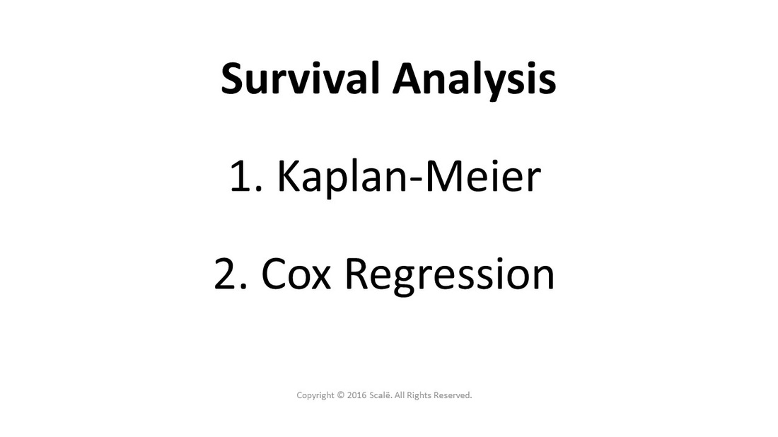 There are two types of survival analysis: Kaplan-Meier and Cox regression.